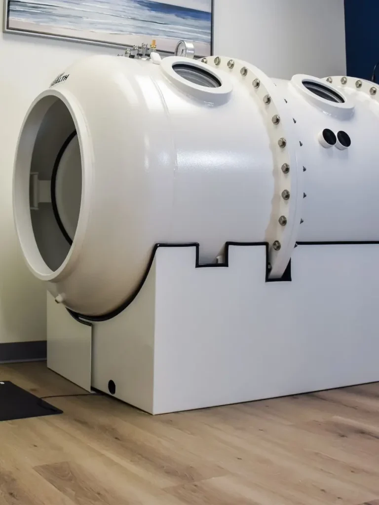 Medical-grade hyperbaric oxygen therapy chamber at MD Hyperbaric Farmington, Connecticut